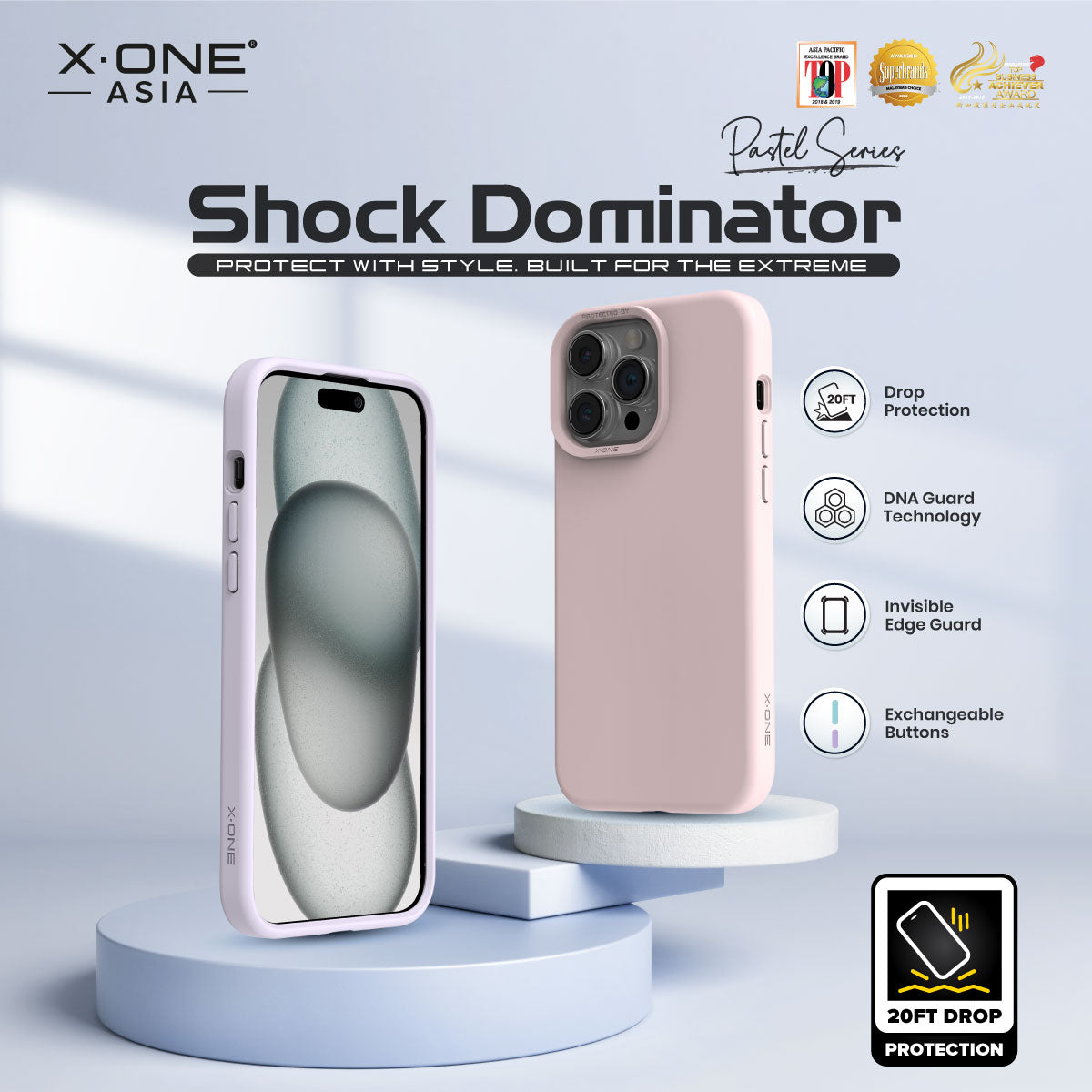 X.One® Shock Dominator Pastel Series (Magsafe Edition) Impact Protection Case for iPhone 15 Series