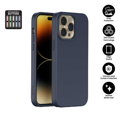 X.One® Shock Dominator Pastel Case for iPhone 14 Pro — Navy