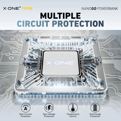 X.One® NanoGo 10000mAh PD 35W Compact Power Bank — Multiple Circuit Protection