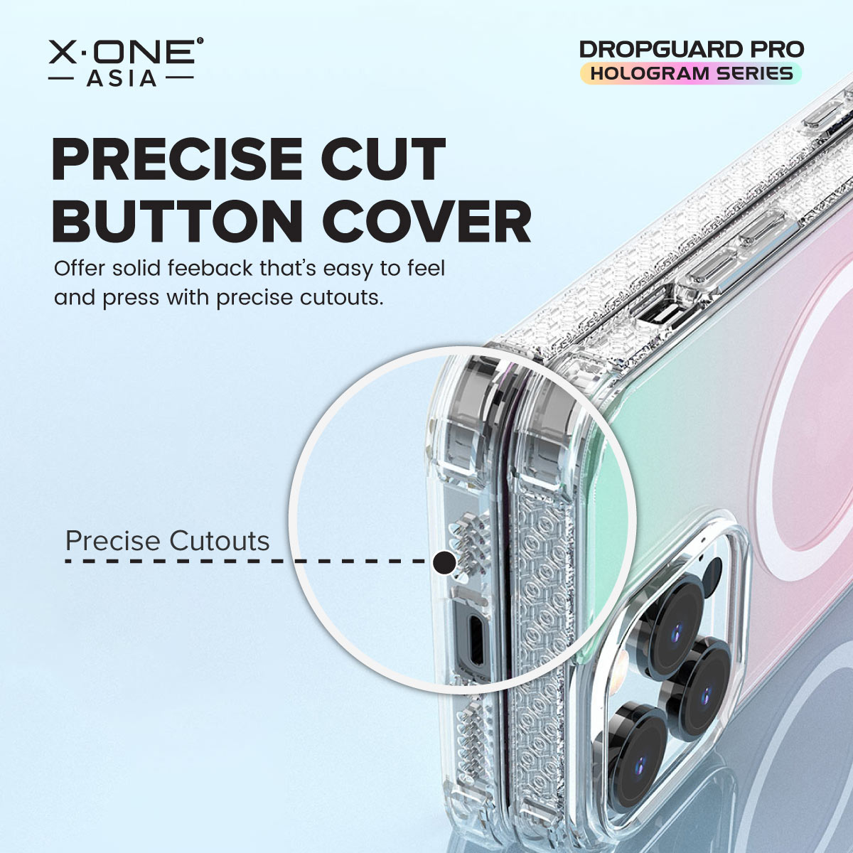 X.One® Dropguard Pro Hologram (Magsafe Edition) Impact Protection Case for iPhone 15/14 series