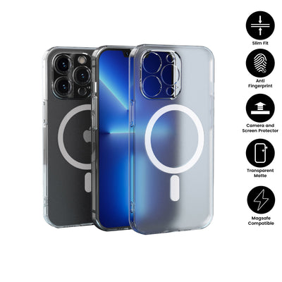 X.One® Dropguard Matte Glass MagSafe Case for iPhone 14 Series — Lifestyle Shot