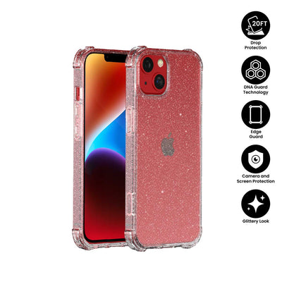 X.One® Dropguard Pro Glitter Case for iPhone 14 — White Glitter
