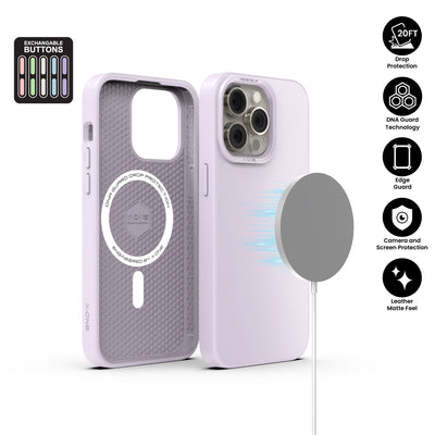 X.One® Shock Dominator Pastel MagSafe Case for iPhone 15 Pro Max — Lavender Purple