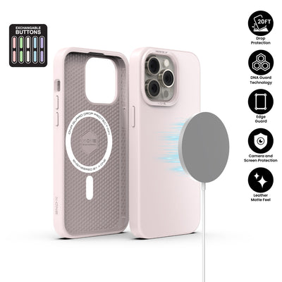 X.One® Shock Dominator Pastel MagSafe Case for iPhone 15 Pro Max — Sakura Pink