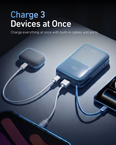 X.One® Atom Duo 10000mAh Power Bank — Charge 3 Devices at Once