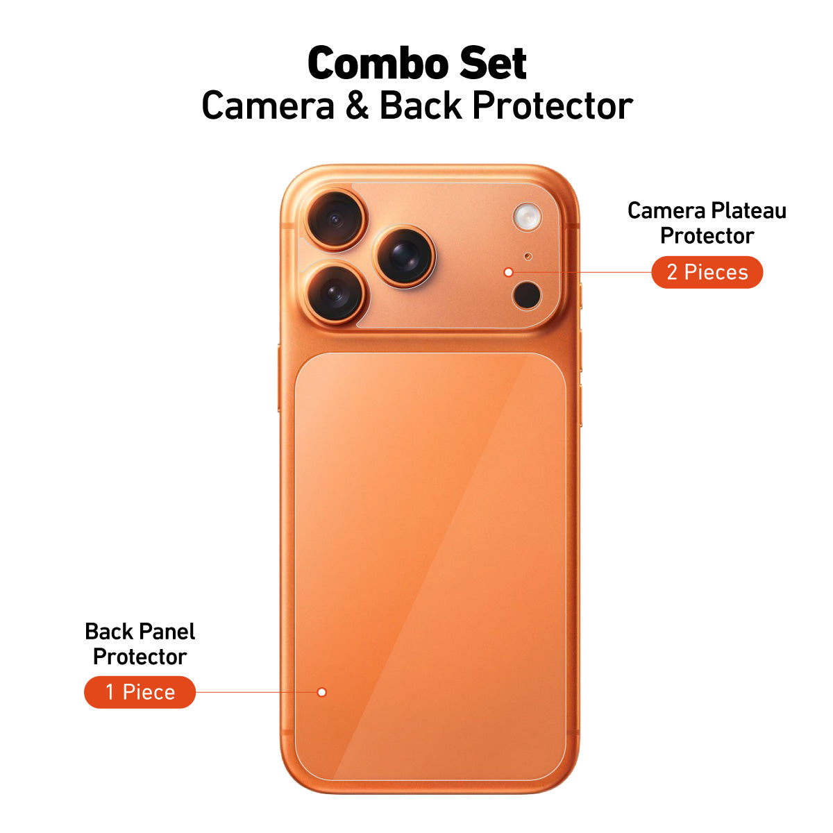 X.One Camera Plateau and Back Panel Protector for iPhone 17 Series