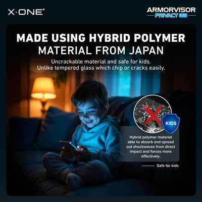 [Anti-Blue Light with Privacy] Hybrid Polymer Screen Protector with Installer Kit