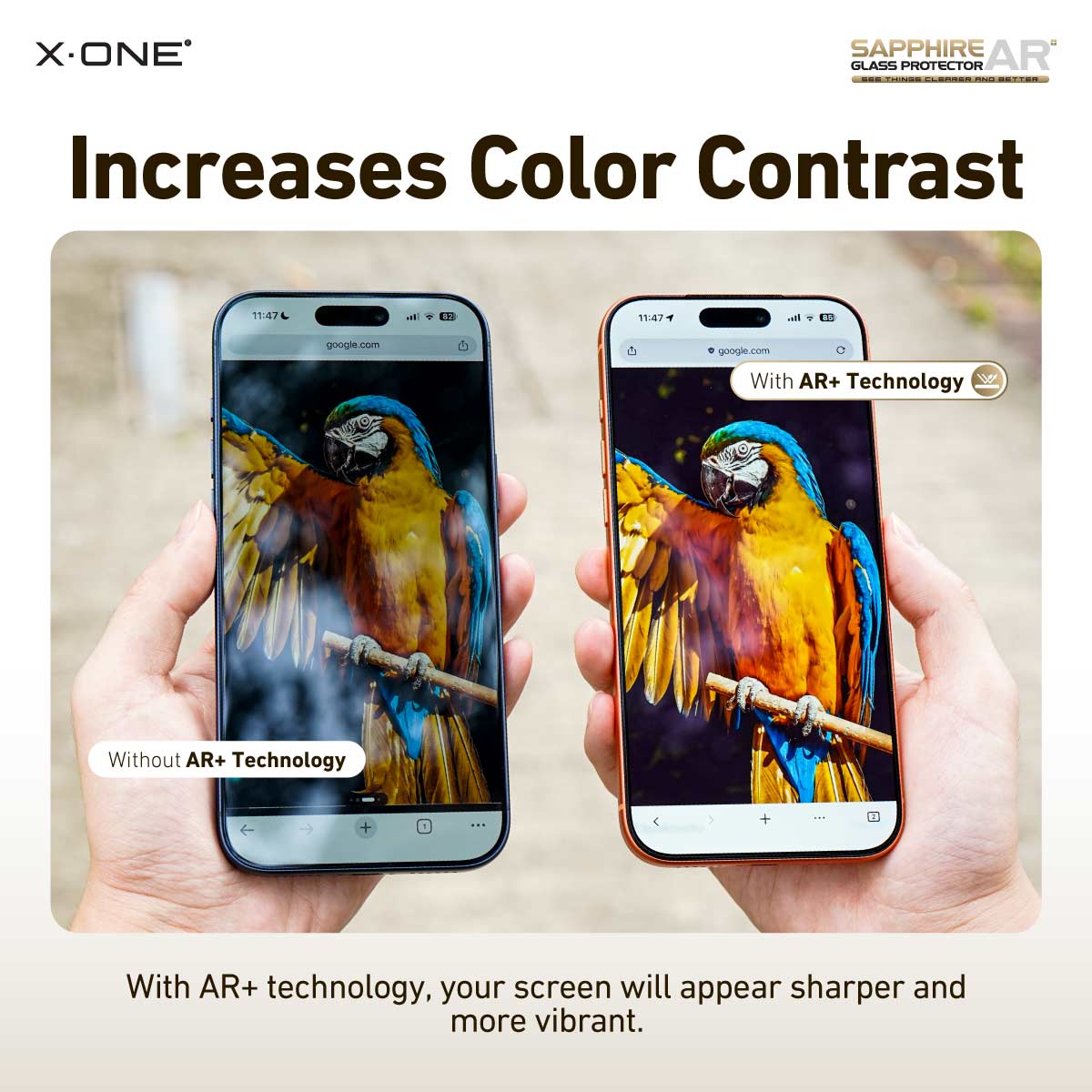 X.One Sapphire AR+ Glass Protector with Installer Kit for iPhone 17 & 16 Series