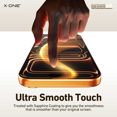 X.One® Sapphire AR+ Clear Glass Screen Protector — Side Profile View