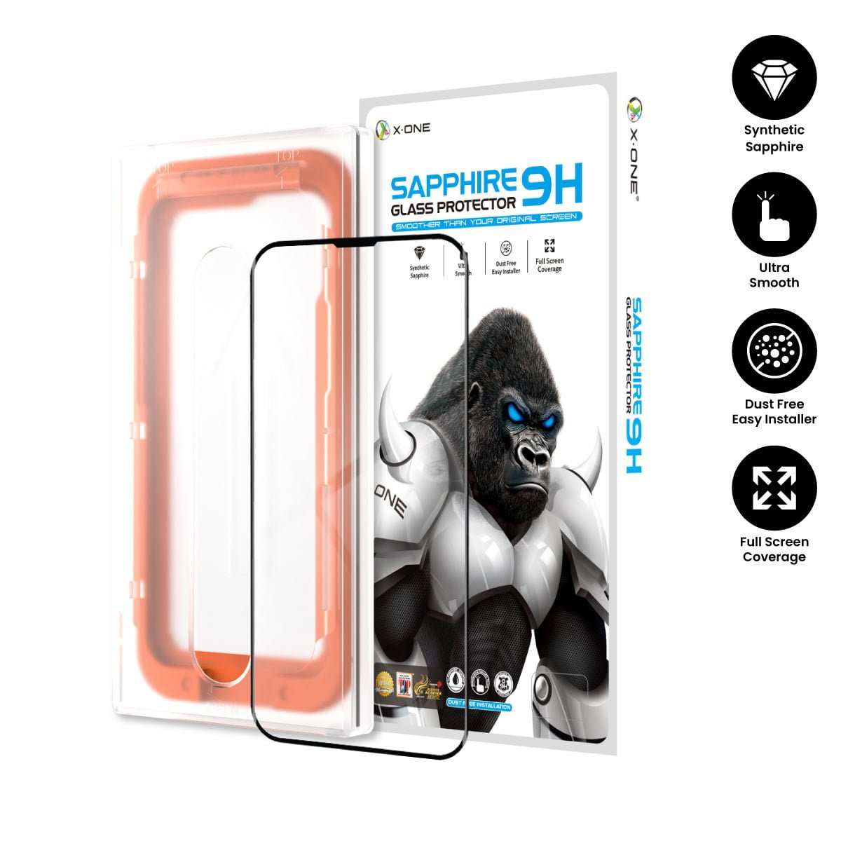 X.One tempered glass screen protector for iPhone 12
